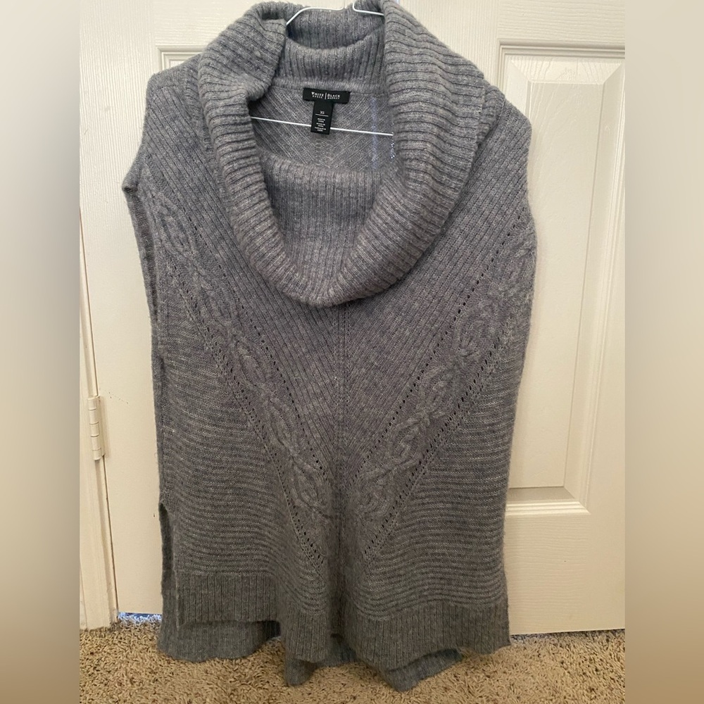 Over sized Cowl Neck Sweater Vest